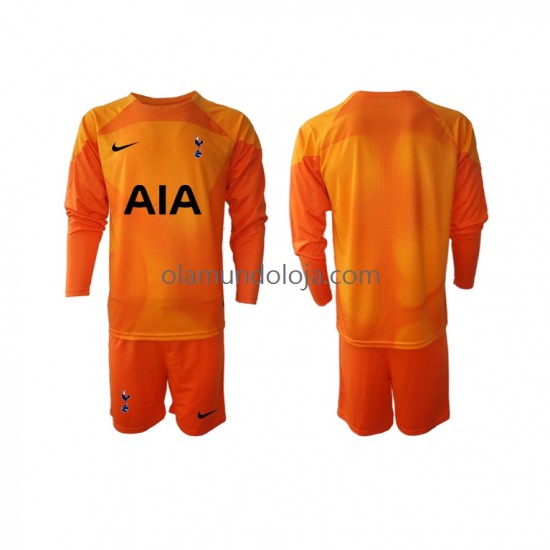 Camisola Tottenham Hotspur Guarda-redes Criança Equipamento Segundo 2022-2023 Manga Comprida